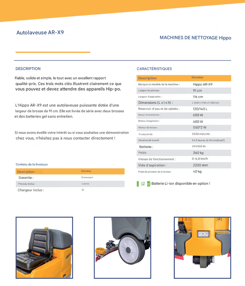 HIPPO AR-X9 - Balayeuse de voirie: photos 2 HIPPO AR-X9 - Balayeuse de voirie: photos 2