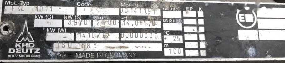 Deutz F4L1011F Kramer - Moteur pour Chargeuse sur pneus: photos 3 Deutz F4L1011F Kramer - Moteur pour Chargeuse sur pneus: photos 3