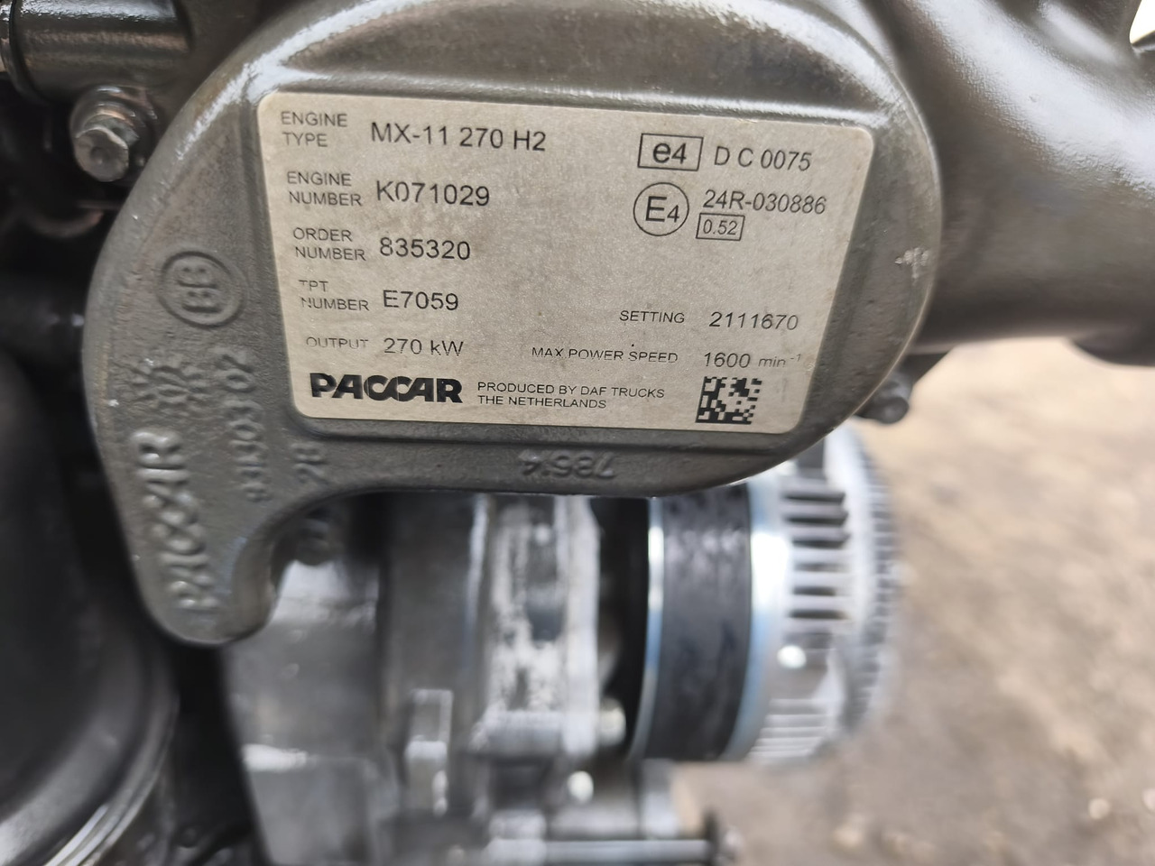 DAF Paccar MX-11 270 H2 DAF CF - Moteur pour Camion: photos 3 DAF Paccar MX-11 270 H2 DAF CF - Moteur pour Camion: photos 3