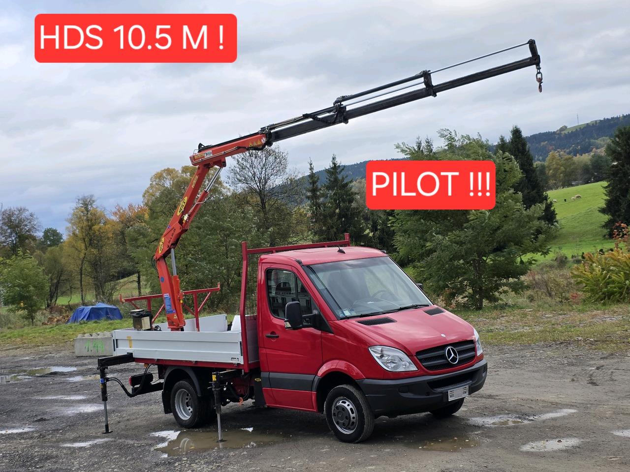 Mercedes-Benz Sprinter 418 CDI Skrzynia +HDS 10.5 M +Pilot ! 87000km ! - Fourgon plateau: photos 1 Mercedes-Benz Sprinter 418 CDI Skrzynia +HDS 10.5 M +Pilot ! 87000km ! - Fourgon plateau: photos 1