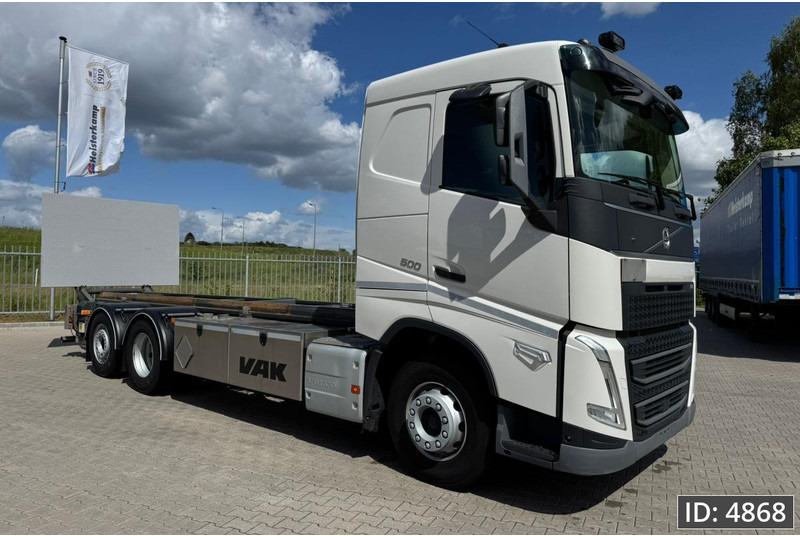 Volvo FH 500 Globetrotter, Euro 6, / 6x2 / Hydraulic body / frame 7.4 m / Tail lift - Camion porte-conteneur/ Caisse mobile: photos 4 Volvo FH 500 Globetrotter, Euro 6, / 6x2 / Hydraulic body / frame 7.4 m / Tail lift - Camion porte-conteneur/ Caisse mobile: photos 4