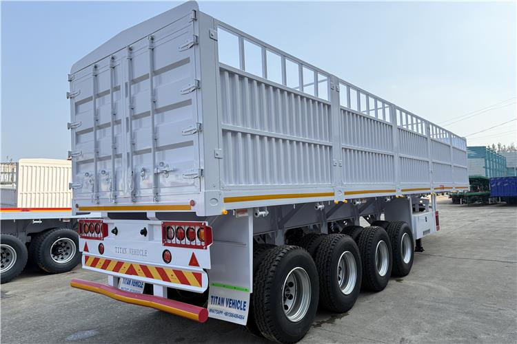 TITAN 4 Axle 80 Ton Fence Cargo Truck Trailer for Sale in Nigeria - Semi-remorque bétaillère: photos 5 TITAN 4 Axle 80 Ton Fence Cargo Truck Trailer for Sale in Nigeria - Semi-remorque bétaillère: photos 5