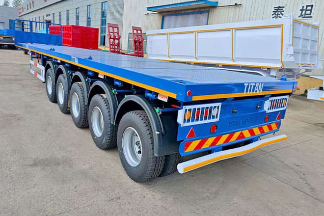 TITAN 5 Axle New Flatbed Trailers for Sale in Mauritius - Semi-remorque plateau: photos 2 TITAN 5 Axle New Flatbed Trailers for Sale in Mauritius - Semi-remorque plateau: photos 2