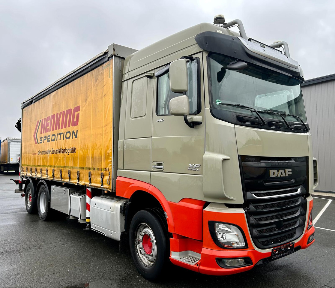 Camion à rideaux coulissants, Camion grue DAF DAF XF 460 FAN + PALFINGER + 16mtr + Lenkachse + EURO 6: photos 7