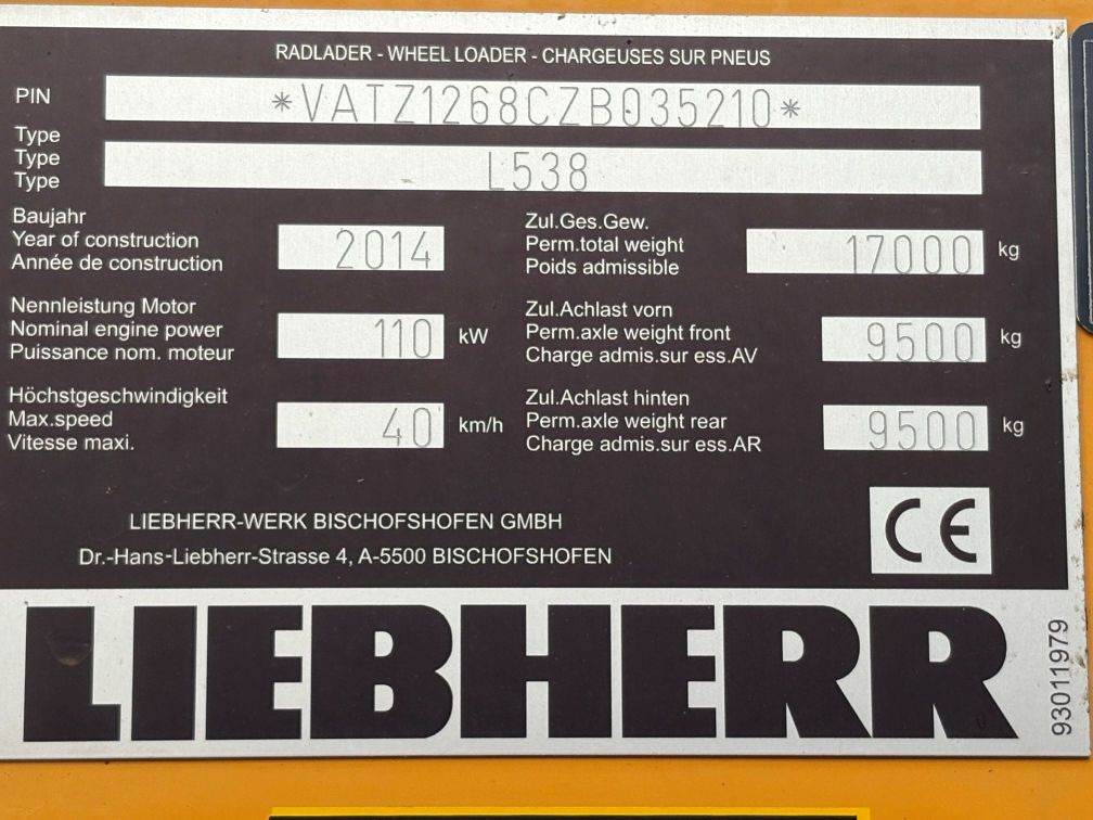 Chargeuse sur pneus Liebherr L538: photos 28