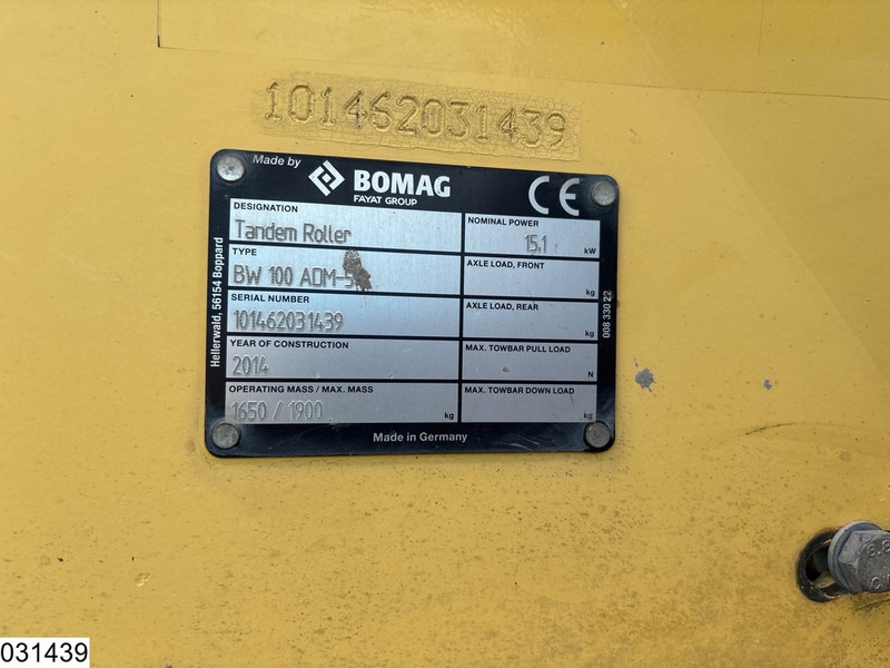 Bomag BW 100ADM-5 1284h, 15.1KW - Compacteur: photos 5 Bomag BW 100ADM-5 1284h, 15.1KW - Compacteur: photos 5