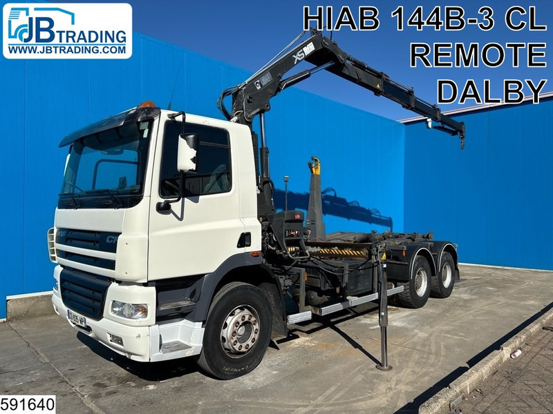 DAF CF 380 6X4, EURO 3, Manual, Steel, HIAB, DALBY - Camion ampliroll, Camion grue: photos 1 DAF CF 380 6X4, EURO 3, Manual, Steel, HIAB, DALBY - Camion ampliroll, Camion grue: photos 1