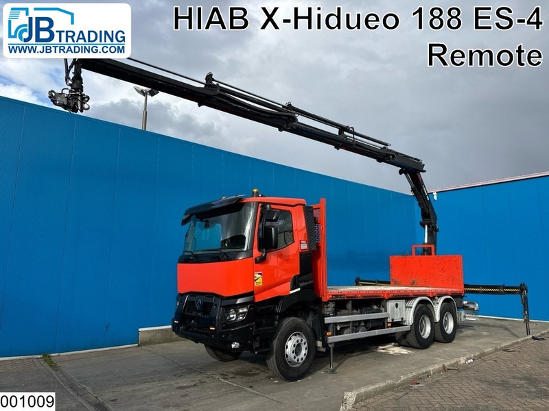 Renault C 380 6x4, EURO 6, Hiab, Remote - Camion plateau, Camion grue: photos 1 Renault C 380 6x4, EURO 6, Hiab, Remote - Camion plateau, Camion grue: photos 1