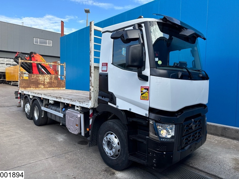 Camion plateau, Camion grue Renault C 430 6x2, EURO 6, Retarder, Palfinger, Remote, Steering: photos 16