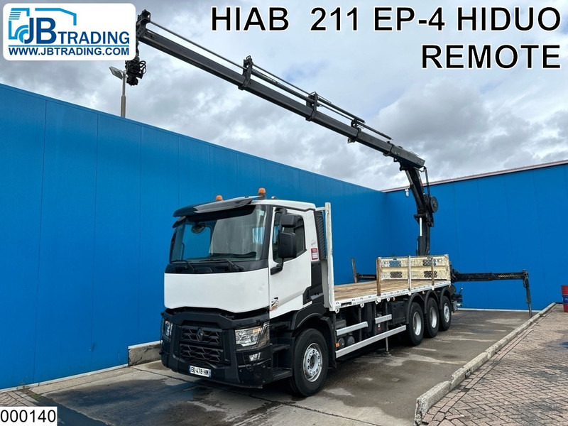 Renault C 430 8X4, EURO 6, HIAB, Remote - Camion plateau, Camion grue: photos 1 Renault C 430 8X4, EURO 6, HIAB, Remote - Camion plateau, Camion grue: photos 1