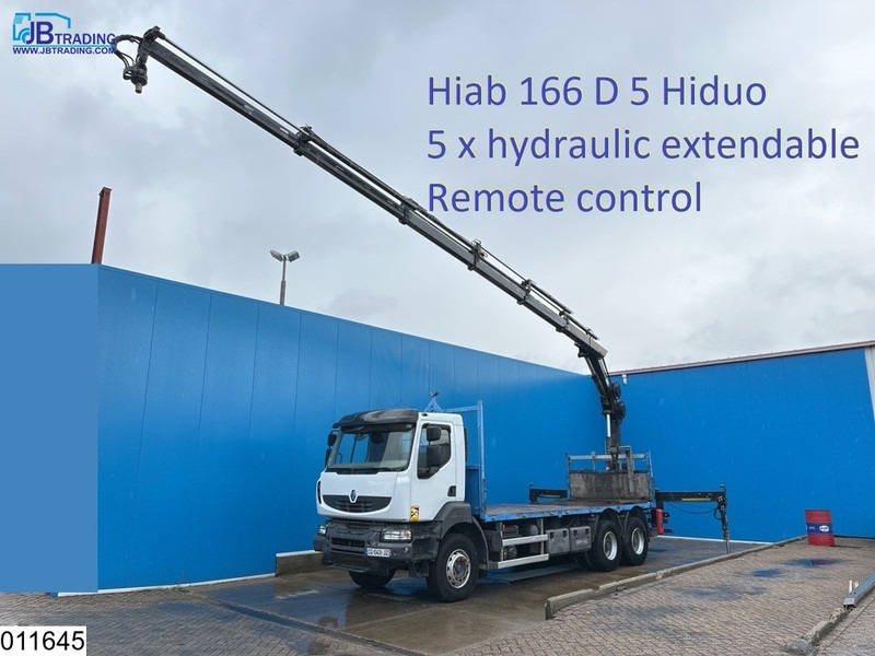 Renault Kerax 380 Dxi 6x4, EURO 5, Hiab, Remote, Steel Suspension - Camion plateau, Camion grue: photos 1 Renault Kerax 380 Dxi 6x4, EURO 5, Hiab, Remote, Steel Suspension - Camion plateau, Camion grue: photos 1