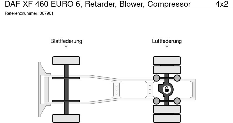 Tracteur routier DAF XF 460 EURO 6, Retarder, Blower, Compressor: photos 16 Tracteur routier DAF XF 460 EURO 6, Retarder, Blower, Compressor: photos 16