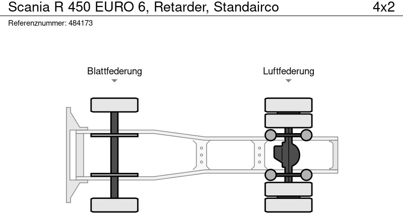 Tracteur routier Scania R 450 EURO 6, Retarder, Standairco: photos 13 Tracteur routier Scania R 450 EURO 6, Retarder, Standairco: photos 13