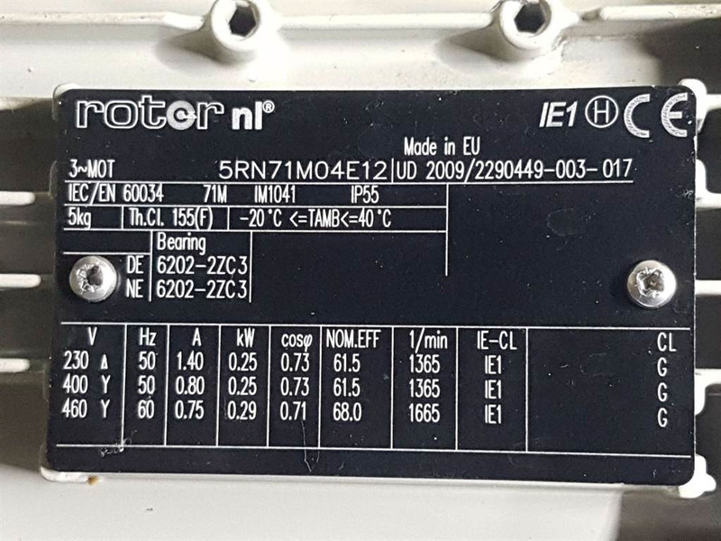 Hydac -0,25 kW-Rotor 5RN71MO4E12-Compact-/steering - Hydraulique pour Engins de chantier: photos 5 Hydac -0,25 kW-Rotor 5RN71MO4E12-Compact-/steering - Hydraulique pour Engins de chantier: photos 5