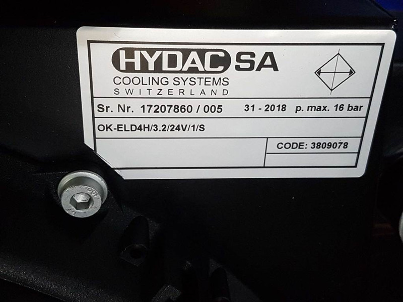 Hydac OK-ELD4H/3.2/24V/1/S-3809078-Oil cooler/Ölkü - Hydraulique pour Engins de chantier: photos 5 Hydac OK-ELD4H/3.2/24V/1/S-3809078-Oil cooler/Ölkü - Hydraulique pour Engins de chantier: photos 5