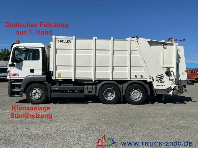 Benne à ordures ménagères pour transport de déchets MAN TGS 26.320 Zöller Medium XL-S 22m³ Zöller Delta: photos 1
