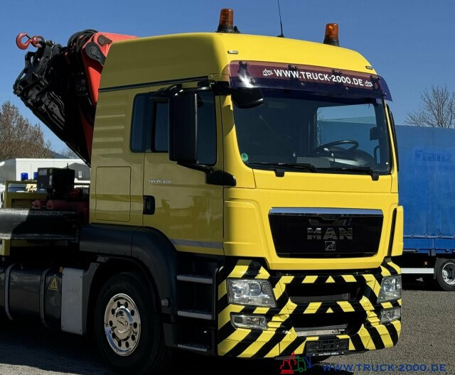 Camion plateau, Camion grue MAN TGS 26.400 Kran PK42502D * Container * LBW *: photos 9