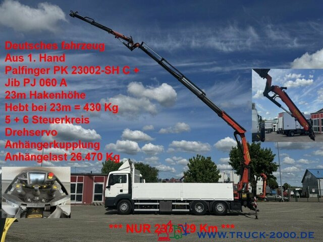 MAN TGS 26.400 PK 23002 mit Jib 23m Hakenhöhe 237TKM - Camion plateau, Camion grue: photos 1 MAN TGS 26.400 PK 23002 mit Jib 23m Hakenhöhe 237TKM - Camion plateau, Camion grue: photos 1