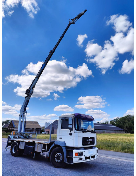 Camion plateau, Camion grue MAN 18.410 F2000 Cormach 22000 E4F + jib: photos 1