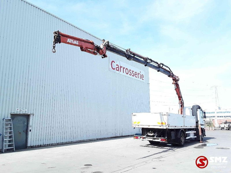 Camion plateau, Camion grue Mercedes-Benz Actros 1831 Atlas Ak140.1A4+remote lames steel 165000km: photos 7