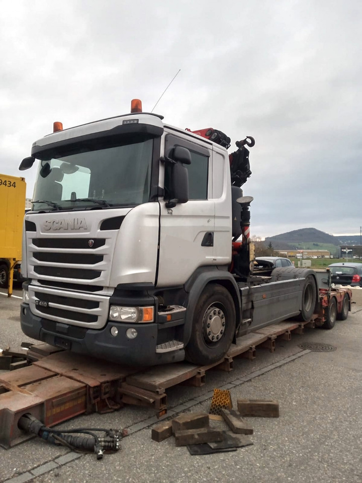 Scania G410 4x2 SZM Kran Fassi F235 Motorschaden - Tracteur routier: photos 1 Scania G410 4x2 SZM Kran Fassi F235 Motorschaden - Tracteur routier: photos 1