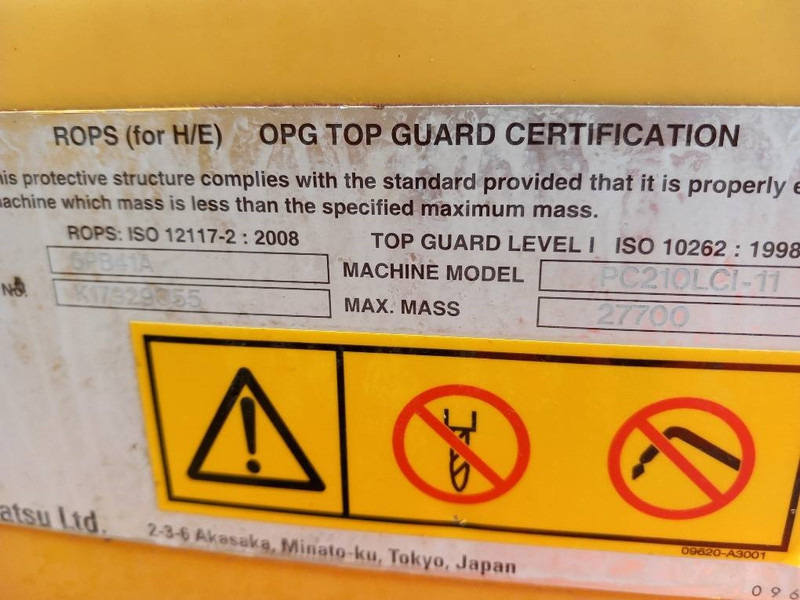 Komatsu PC210LCI-11 - Pelle sur chenille: photos 3 Komatsu PC210LCI-11 - Pelle sur chenille: photos 3