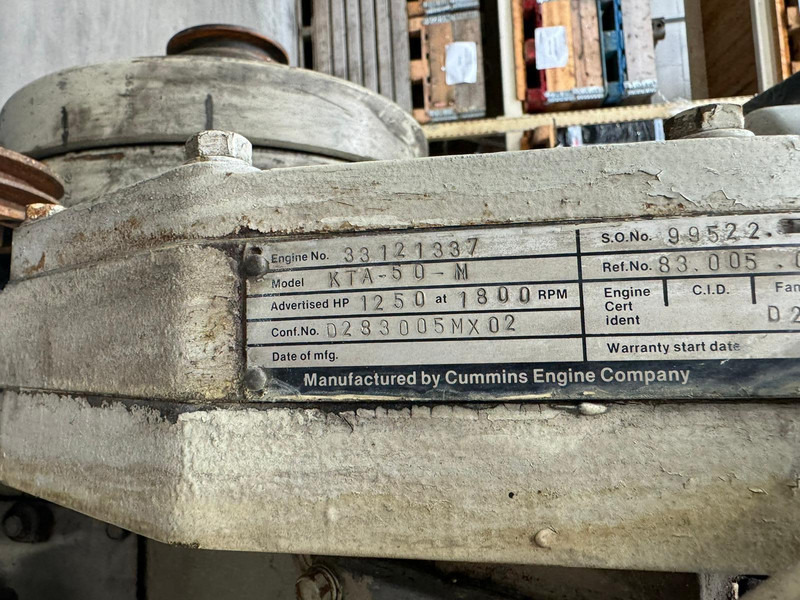 Cummins KTA50-M CPL0977 USED - Engins de chantier: photos 5 Cummins KTA50-M CPL0977 USED - Engins de chantier: photos 5