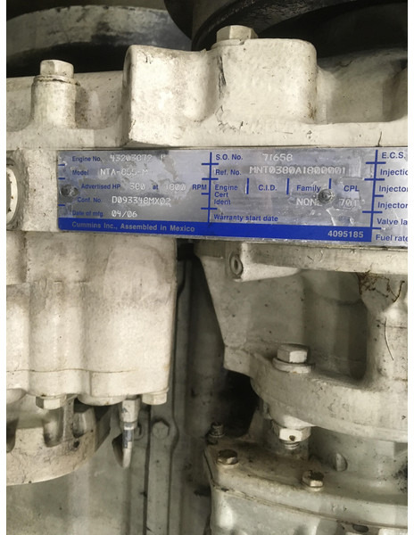 Engins de chantier Cummins NTA855M CPL701 USED: photos 6 Engins de chantier Cummins NTA855M CPL701 USED: photos 6