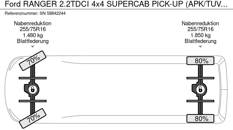 Pick-up Ford Ranger 2.2TDCI 4x4 SUPERCAB PICK-UP (APK/TUV 11-2026!) (6 GEARS MANUAL GEARBOX / AIRCONDITIONING / ETC!!) RANGER 2.2TDCI 4x4 SUPERCAB P: photos 15