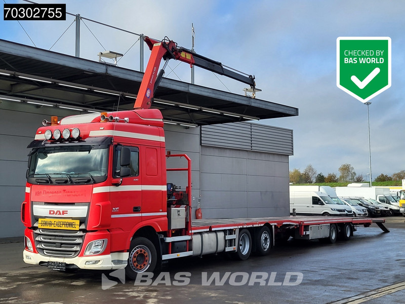 DAF XF 440 XF 6X2 NL-Truck Transporter APK HMF 900-K2 crane Winch Lift-Lenkachse Euro 6 - Camion, Camion grue: photos 1 DAF XF 440 XF 6X2 NL-Truck Transporter APK HMF 900-K2 crane Winch Lift-Lenkachse Euro 6 - Camion, Camion grue: photos 1