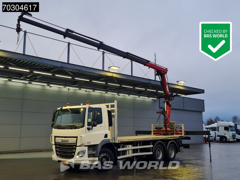 DAF CF 370 6X4 NL-Truck HMF1820-K4 Crane Manual Steelsuspension Big-Axle Euro 6 - Camion plateau, Camion grue: photos 1 DAF CF 370 6X4 NL-Truck HMF1820-K4 Crane Manual Steelsuspension Big-Axle Euro 6 - Camion plateau, Camion grue: photos 1