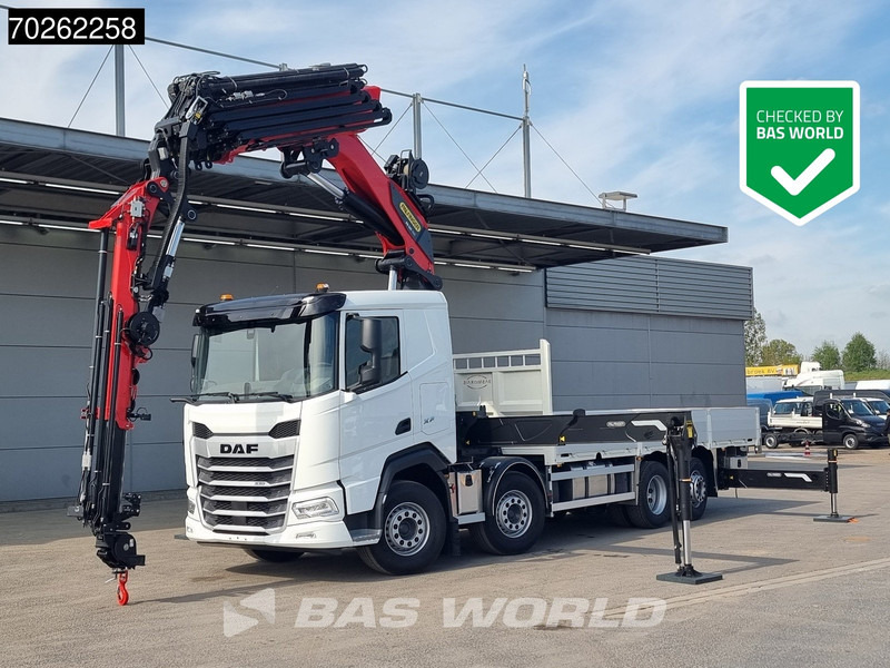 DAF XF 530 8X2 NEW Palfinger PK580 TEC Kran Crane Fly-Jib 2.5t Winch Lift+Lenkasche Retarder - Camion plateau, Camion grue: photos 1 DAF XF 530 8X2 NEW Palfinger PK580 TEC Kran Crane Fly-Jib 2.5t Winch Lift+Lenkasche Retarder - Camion plateau, Camion grue: photos 1