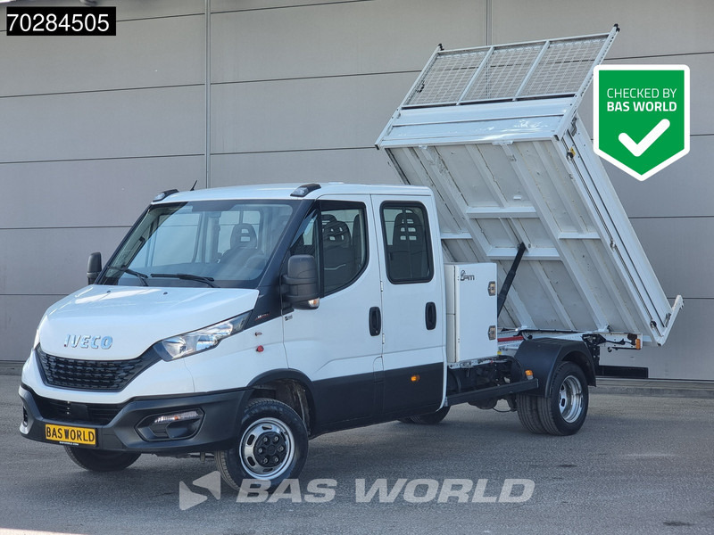 Iveco Daily 35C16 3.0L Kipper met Kist Dubbel Cabine Dubbellucht 3,5t Trekhaak Airco Cruise Euro6 Kieper Tipper Benne A/C Double cabin Towba - Fourgon plateau: photos 1 Iveco Daily 35C16 3.0L Kipper met Kist Dubbel Cabine Dubbellucht 3,5t Trekhaak Airco Cruise Euro6 Kieper Tipper Benne A/C Double cabin Towba - Fourgon plateau: photos 1