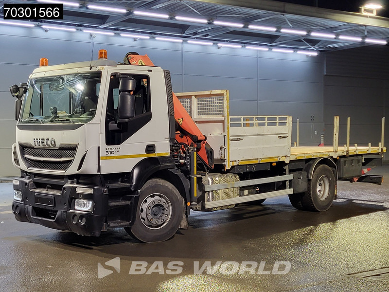 Camion plateau, Camion grue Iveco Stralis 310 4X2 Palfinger PK 12002 EH Kran Crane Steelsuspension Automatic Euro 6: photos 9 Camion plateau, Camion grue Iveco Stralis 310 4X2 Palfinger PK 12002 EH Kran Crane Steelsuspension Automatic Euro 6: photos 9