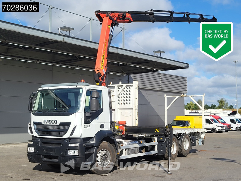Iveco Stralis 360 6X2 Palfinger PK18002EH Crane Kran Lift Axle Euro 6 - Camion plateau, Camion grue: photos 1 Iveco Stralis 360 6X2 Palfinger PK18002EH Crane Kran Lift Axle Euro 6 - Camion plateau, Camion grue: photos 1