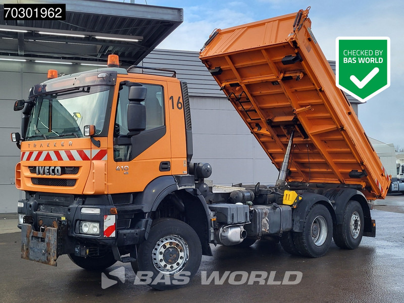 Iveco Trakker 410 6X4 5m3 Meiller 3-way tipper Lift+Steering axle Big-Axle Euro 5 - Camion benne: photos 1 Iveco Trakker 410 6X4 5m3 Meiller 3-way tipper Lift+Steering axle Big-Axle Euro 5 - Camion benne: photos 1