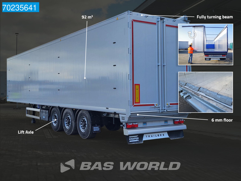 Knapen K100 6MM 92m3 3 axles NEW 6mm 92M3 Liftachse - Semi-remorque à fond mouvant: photos 3 Knapen K100 6MM 92m3 3 axles NEW 6mm 92M3 Liftachse - Semi-remorque à fond mouvant: photos 3