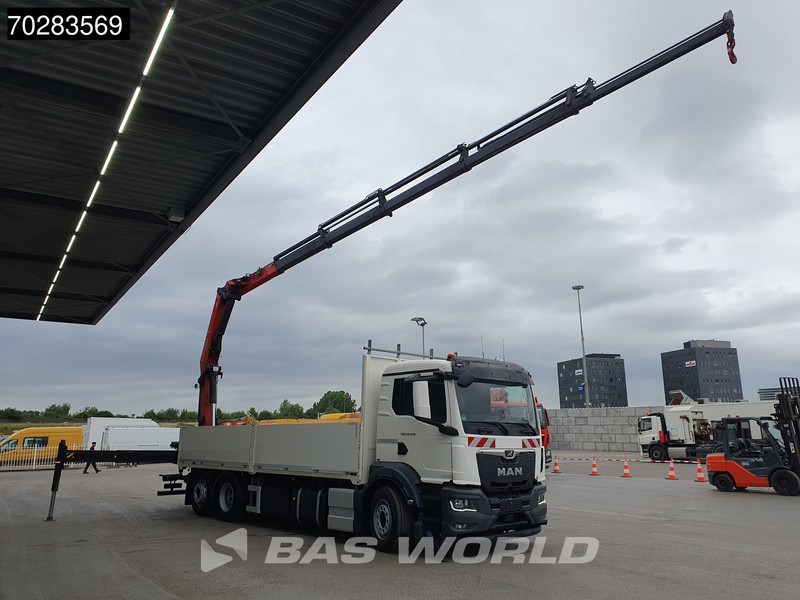 MAN TGS 26.470 6X2 Palfinger PK22002-EH Kran Crane Liftachse Navi Euro 6 - Camion plateau, Camion grue: photos 2 MAN TGS 26.470 6X2 Palfinger PK22002-EH Kran Crane Liftachse Navi Euro 6 - Camion plateau, Camion grue: photos 2