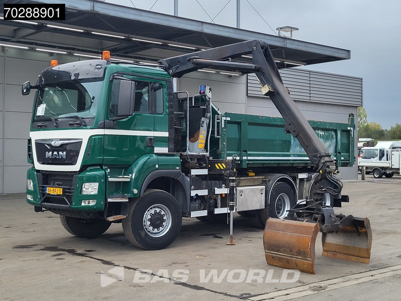 MAN TGS 33.440 TGS 6X6 NL-Truck 12m3 Jansen Tipper HMF 1643 Crane Steering-Axle Big-Axle Automatic Euro 6 - Camion benne, Camion grue: photos 5 MAN TGS 33.440 TGS 6X6 NL-Truck 12m3 Jansen Tipper HMF 1643 Crane Steering-Axle Big-Axle Automatic Euro 6 - Camion benne, Camion grue: photos 5
