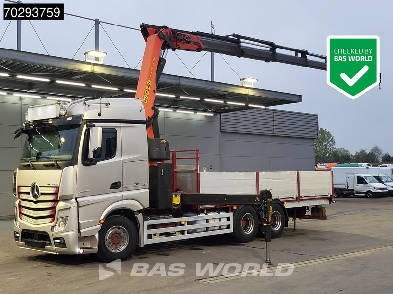 Mercedes-Benz Actros 2653 Actros 6X4 Palfinger PK34002 SH Kran Crane Retarder Xenon Euro 6 - Camion plateau, Camion grue: photos 1 Mercedes-Benz Actros 2653 Actros 6X4 Palfinger PK34002 SH Kran Crane Retarder Xenon Euro 6 - Camion plateau, Camion grue: photos 1