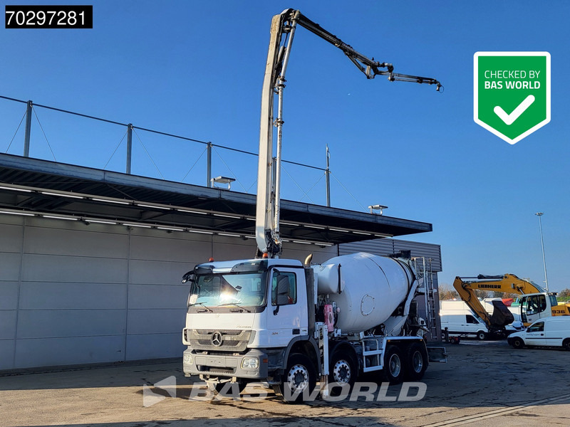 Mercedes-Benz Actros 3241 8X4 7m3 MECBO MB24L/100-BZ Mixer Steelsuspension Automatic Euro 5 - Camion malaxeur: photos 1 Mercedes-Benz Actros 3241 8X4 7m3 MECBO MB24L/100-BZ Mixer Steelsuspension Automatic Euro 5 - Camion malaxeur: photos 1