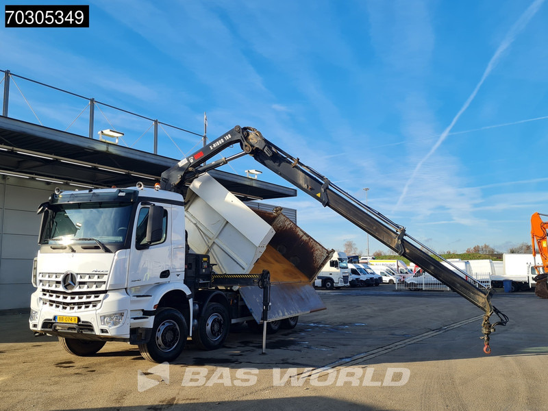 Mercedes-Benz Arocs 3240 8X4 HIAB X-HIDUO 188 E-2 Kran Crane 3-side tipper Big-Axle Euro 6 - Camion benne, Camion grue: photos 2 Mercedes-Benz Arocs 3240 8X4 HIAB X-HIDUO 188 E-2 Kran Crane 3-side tipper Big-Axle Euro 6 - Camion benne, Camion grue: photos 2