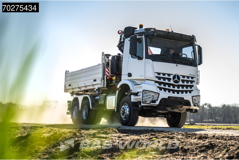 Mercedes-Benz Arocs 3348 6X6 Fassi F255A.2.24 xe-dynamic Kran Dreiseitenkipper Navi Euro 6 - Camion benne, Camion grue: photos 5 Mercedes-Benz Arocs 3348 6X6 Fassi F255A.2.24 xe-dynamic Kran Dreiseitenkipper Navi Euro 6 - Camion benne, Camion grue: photos 5