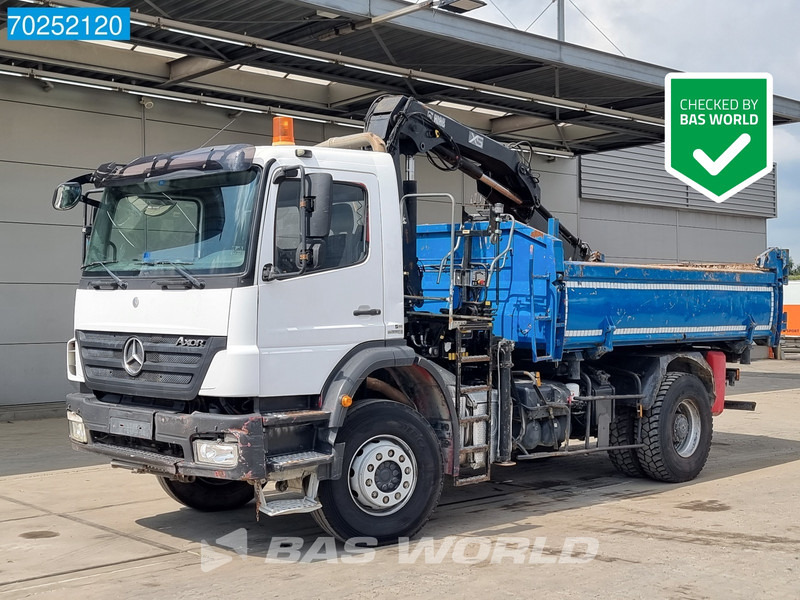 Camion benne, Camion grue Mercedes-Benz Axor 1833 4X2 HIAB 111 Hiduo Kran Crane Manual Big-Axle Steelsuspension: photos 1