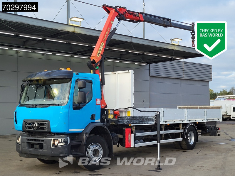 Renault C 320 C 4X2 Palfinger PK12002 EH Kran Crane Automatic Euro 6 - Camion plateau, Camion grue: photos 1 Renault C 320 C 4X2 Palfinger PK12002 EH Kran Crane Automatic Euro 6 - Camion plateau, Camion grue: photos 1