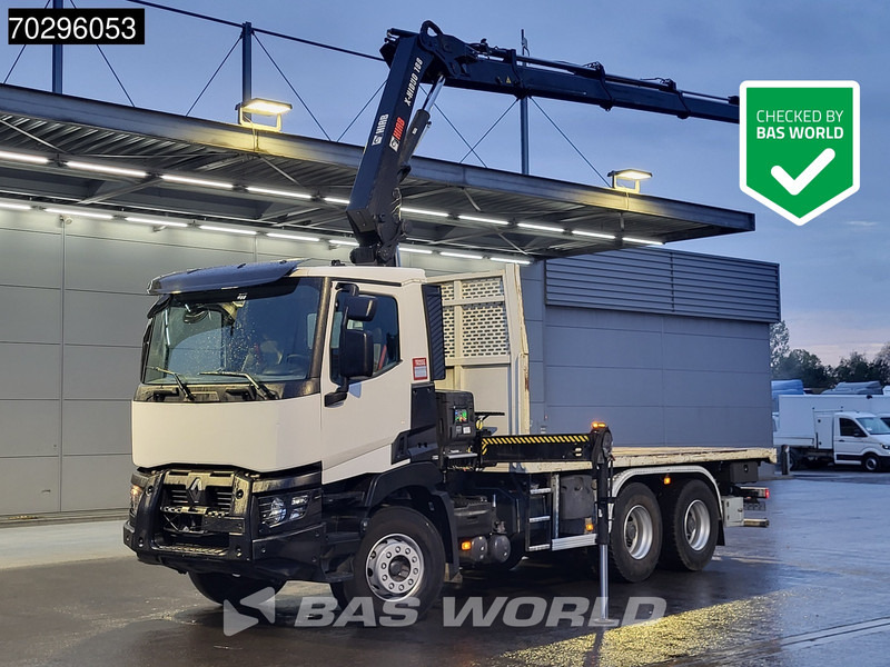 Renault C 430 6X4 HIAB 188 ES-3 X-HIDUO Crane Retarder Steelsuspension Big-Axle Euro 6 - Camion plateau, Camion grue: photos 1 Renault C 430 6X4 HIAB 188 ES-3 X-HIDUO Crane Retarder Steelsuspension Big-Axle Euro 6 - Camion plateau, Camion grue: photos 1