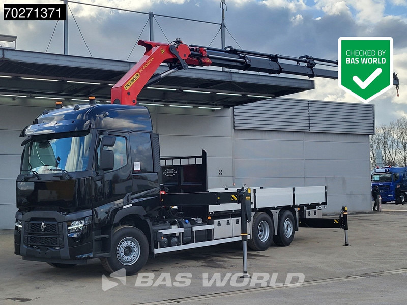 Renault C 480 6X2 NEW! Palfinger PK41002 EH Crane Kran ACC Euro 6 - Camion plateau, Camion grue: photos 1 Renault C 480 6X2 NEW! Palfinger PK41002 EH Crane Kran ACC Euro 6 - Camion plateau, Camion grue: photos 1