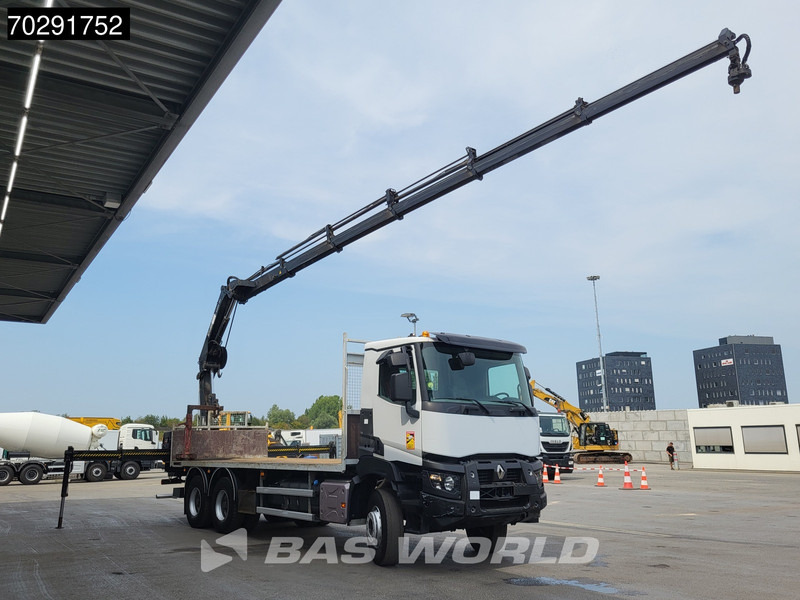 Renault K 380 6X4 HIAB X-HIDUO 188 E-5 Crane Steelsuspension Big-Axle Automatic Euro 6 - Camion plateau, Camion grue: photos 3 Renault K 380 6X4 HIAB X-HIDUO 188 E-5 Crane Steelsuspension Big-Axle Automatic Euro 6 - Camion plateau, Camion grue: photos 3