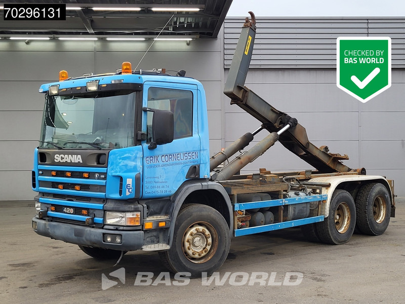 Scania 420 6X4 20tons Marrel THM 20000 Manual Retarder Steelsuspension Euro 3 - Camion ampliroll: photos 1 Scania 420 6X4 20tons Marrel THM 20000 Manual Retarder Steelsuspension Euro 3 - Camion ampliroll: photos 1