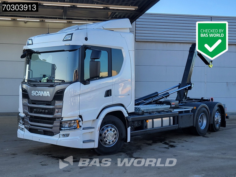 Scania G 460 6X2 NEW! 20tons HIAB Containersystem Lift+Steering Axle Automatic Retarder Euro 6 - Camion ampliroll: photos 1 Scania G 460 6X2 NEW! 20tons HIAB Containersystem Lift+Steering Axle Automatic Retarder Euro 6 - Camion ampliroll: photos 1